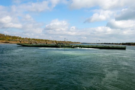 US Navy 120202-N-YX920-188 Sailors and Marines train with an improved ribbon bridge during Bold Alligator 2012