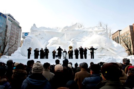 US Navy 120206-N-CZ945-008 The U.S. 7th Fleet Band performs at the 63rd Sapporo Snow Festival