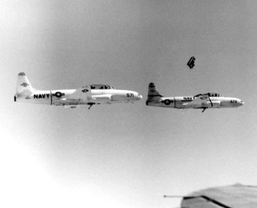 US Navy ejection seat test with TV-2 in 1954