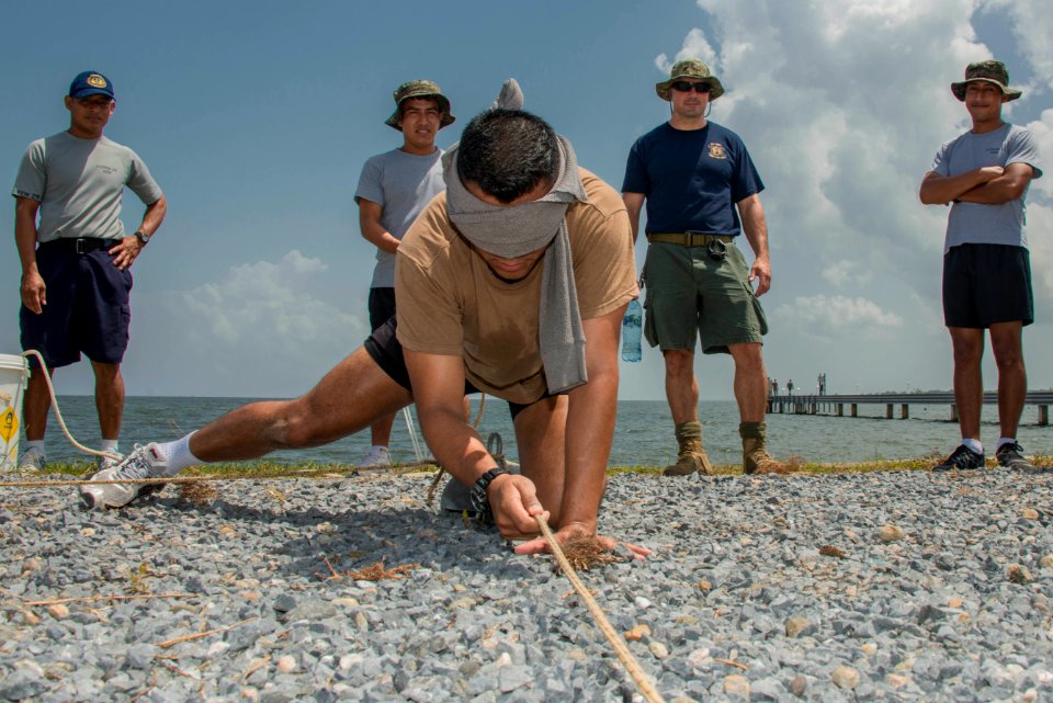 US Navy divers conduct a dive with Guatemalan divers as part of Southern Partnership Station '14 140801-N-IP743-266