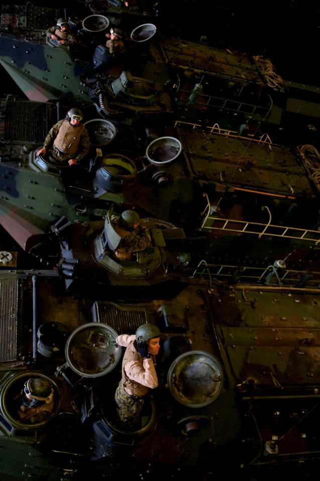US Navy 120207-N-NL541-312 Amphibious assault vehicles (AAVs) assigned to 2nd Amphibious Assault Battalion, Delta Company, 1st and 3rd Platoon, pre