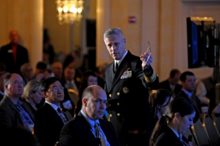 US Navy 120209-N-PO203-034 Rear Adm. Matthew Klunder, Chief of Naval Research, provides the Office of Naval Research unmanned systems perspective d