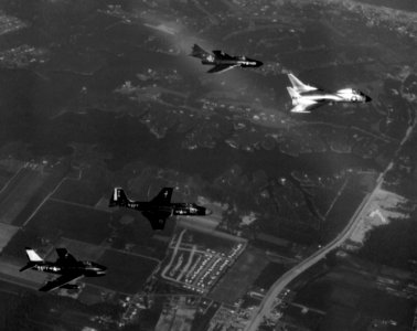 US Navy aircraft from ATG-181 in flight 1955