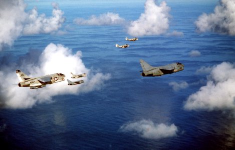 US Navy attack aircraft from CVW-1 in flight 1983