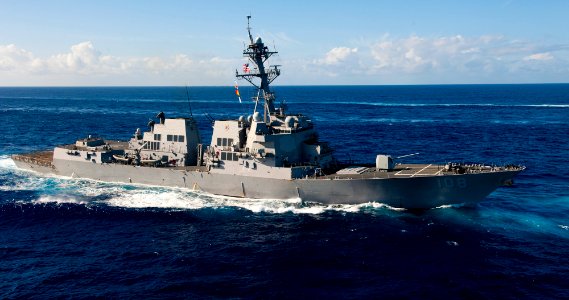 US Navy 120214-N-OY799-496 The Arleigh Burke-class guided-missile destroyer USS Wayne E. Meyer (DDG 108), transits the Pacific Ocean during a photo photo