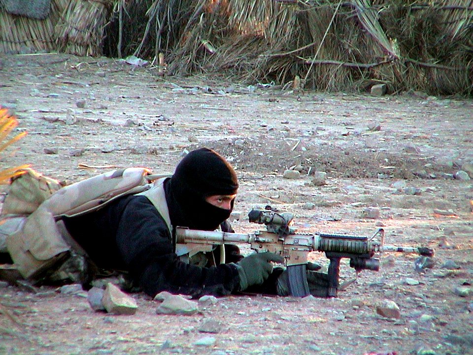 US Navy SEAL team member in Afghanistan 2002