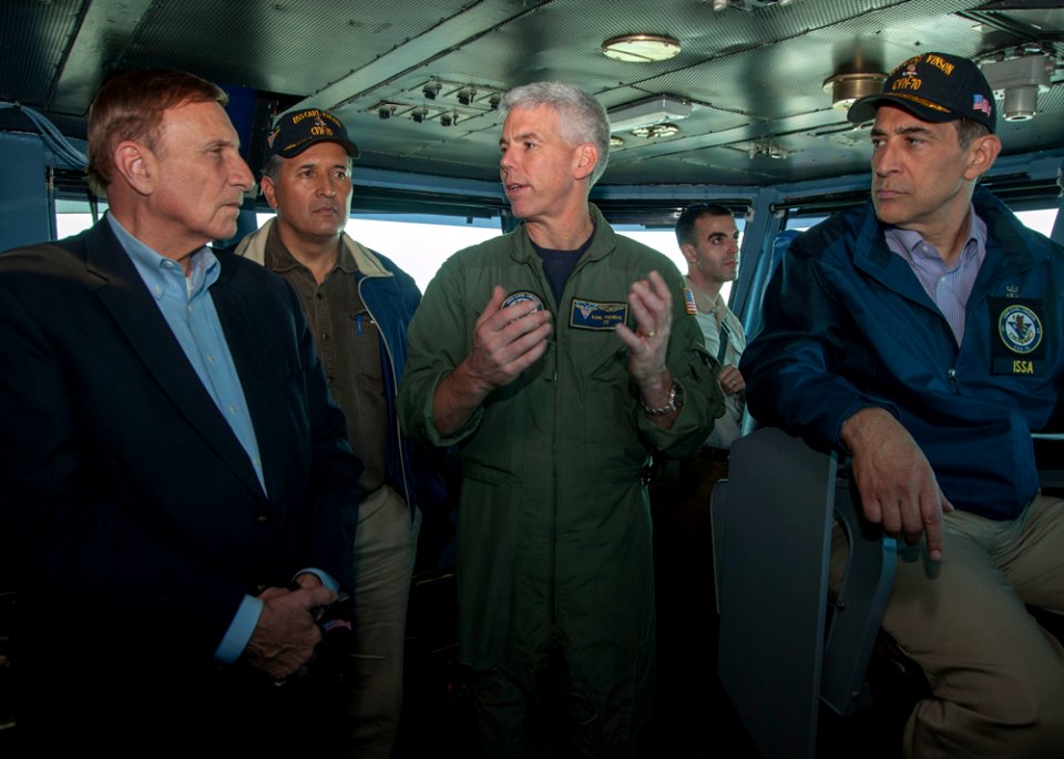 US representatives visit USS Carl Vinson 141022-N-UW005-102