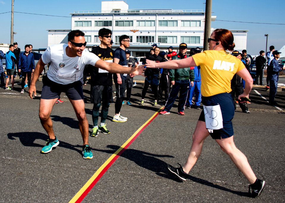 US Navy teams participates in the biennial ekiden relay race. (38863727200)