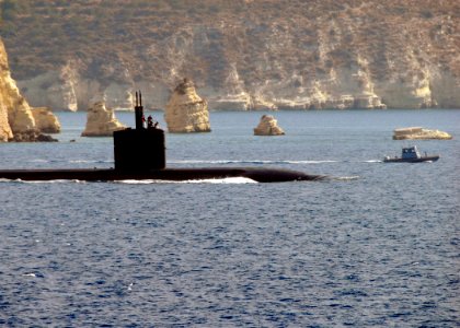 USS Alexandria (SSN 757) heads to sea