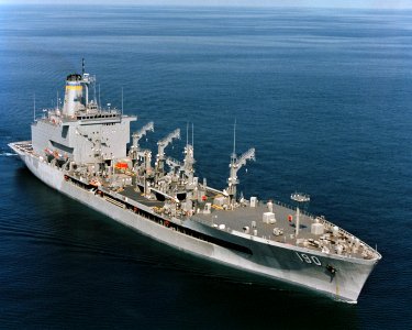 USNS Andrew J. Higgins (T-AO-190) underway in the Gulf of Mexico on 15 September 1987 (6429266)