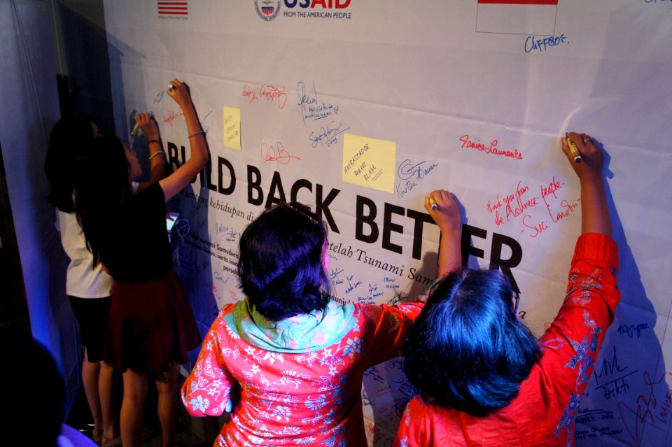USAID launches the BuildBackBetter, an exhibition reflecting on life in Aceh 10 years after the 2004 Indian Ocean earthquake and tsunami disaster; USAID Indonesia; March 2010 (12)