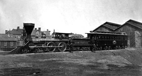 USMR Locomotive W. H. Whiton and Lincoln Presidential Car photo