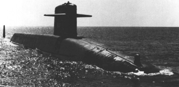 USS Alexander Hamilton (SSBN-617) underway c1987