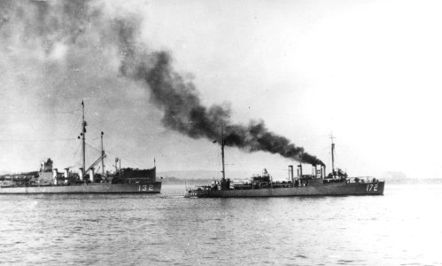 USS Anthony (DD-172) and USS Aaron Ward (DD-132), circa the early 1920s (NH 100414)