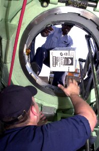 USS Alexandria (SSN 757) onloading stores 12 May