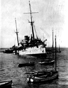 USS Bennington (PG-4) at San Diego, California (USA), sunk by boiler explosion in July 1905 (NH 100929) photo