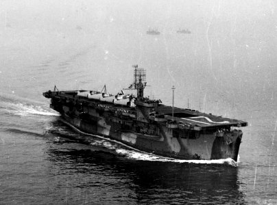 USS Block Island (CVE-21) underway in the Atlantic Ocean on 3 February 1944 (80-G-215495)
