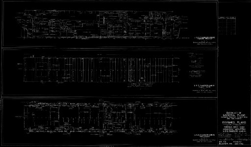 USS Charger (CVE-30), Booklet of General Plans - Inboard Profile, Flight Deck and Walkways, 1942 (167816577)