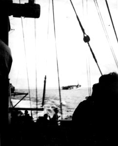 USS Block Island (CVE-21) sinking in the Atlantic Ocean, 29 May 1944