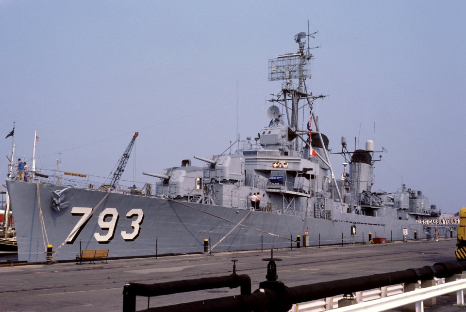 USS Cassin Young (DD-793) in Boston 1987