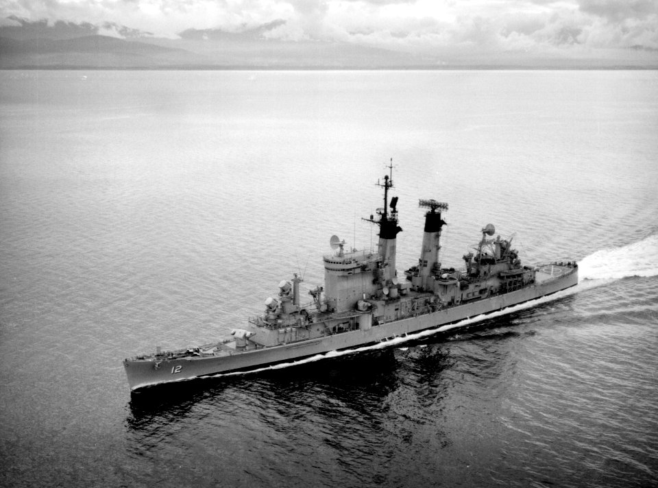 USS Columbus (CG-12) at sea c1964