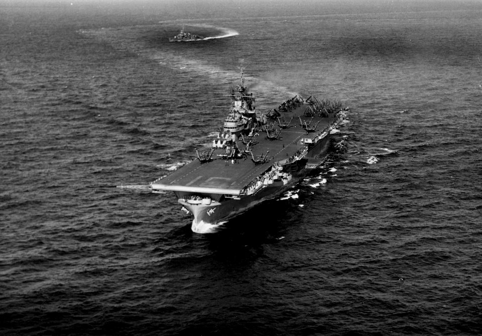 USS Bon Homme Richard (CV-31) off Korea Oct 1951