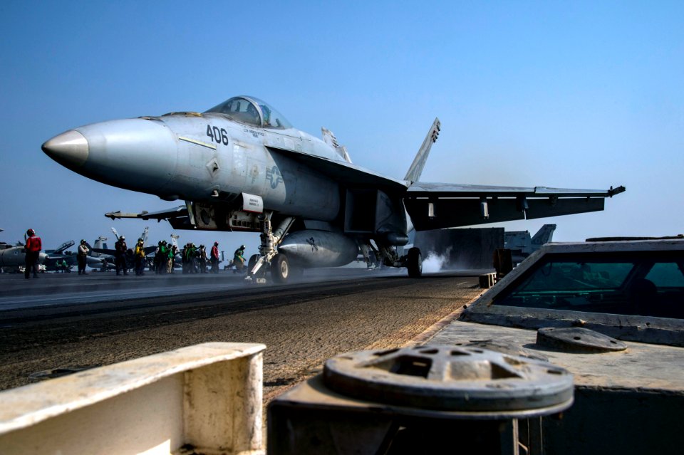 USS Dwight D. Eisenhower conducts flight operations. (30557805595)