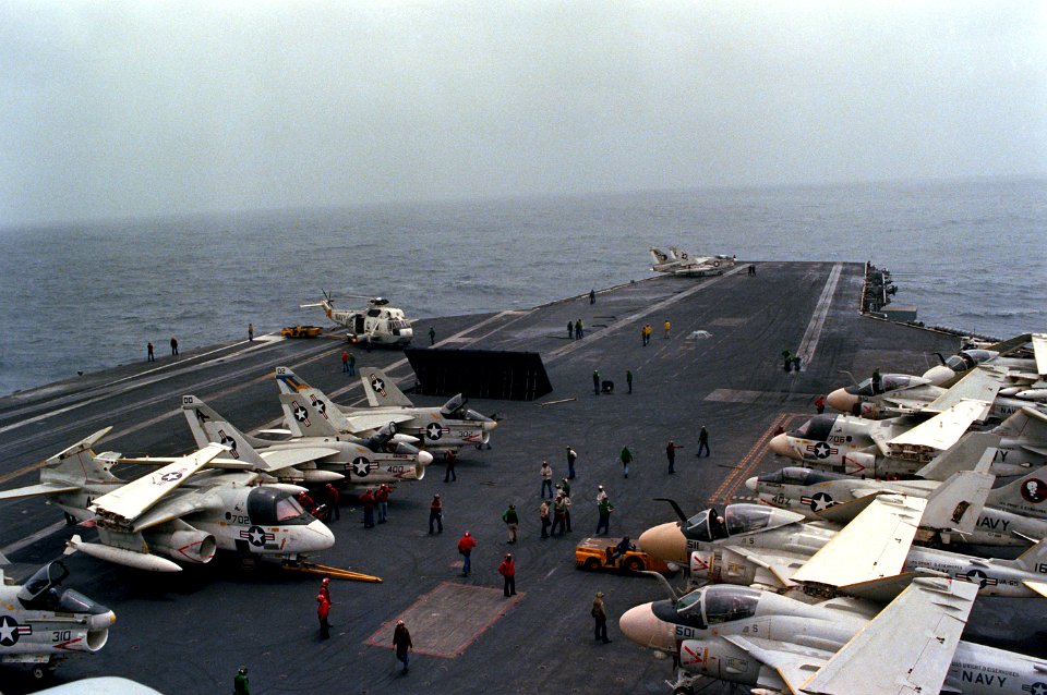 USS Eisenhower (CVN-69) forward flight deck 1980