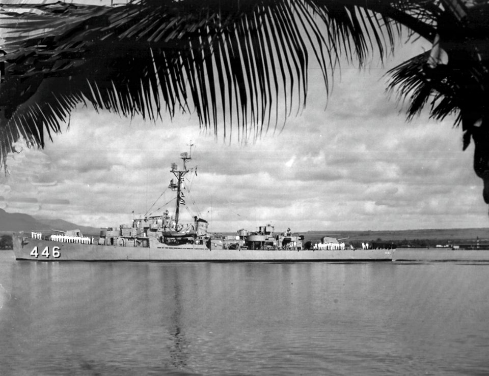 USS Charles E. Brannon (DE-446) at Pearl Harbor, Hawaii (USA), in February 1962