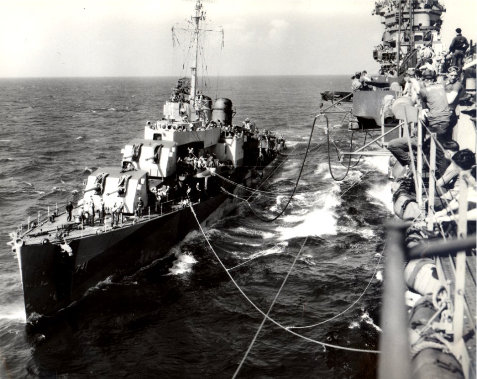 USS Drexler (DD-741) refueling Feb 1945