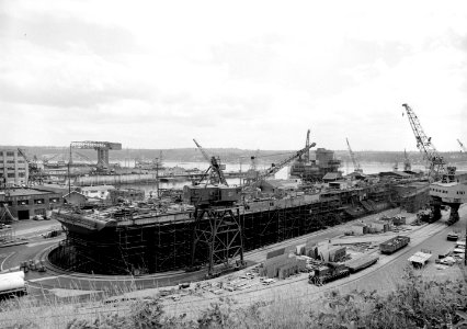 USS Coral Sea (CVA-43) during SCB-110A at Puget Sound Navy Yard in 1958
