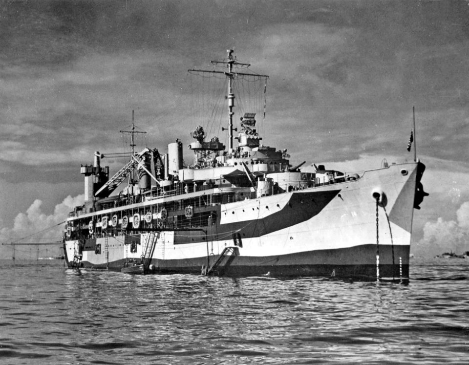 USS Dixie (AD-14) off Leyte 1945