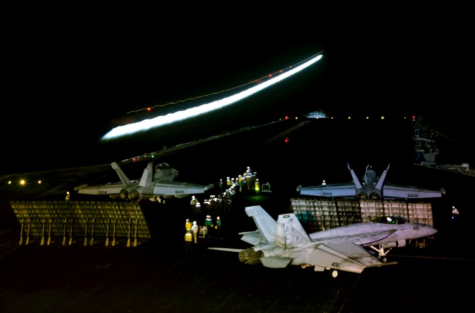 USS Dwight D. Eisenhower conducts flight operations. (30361247601)