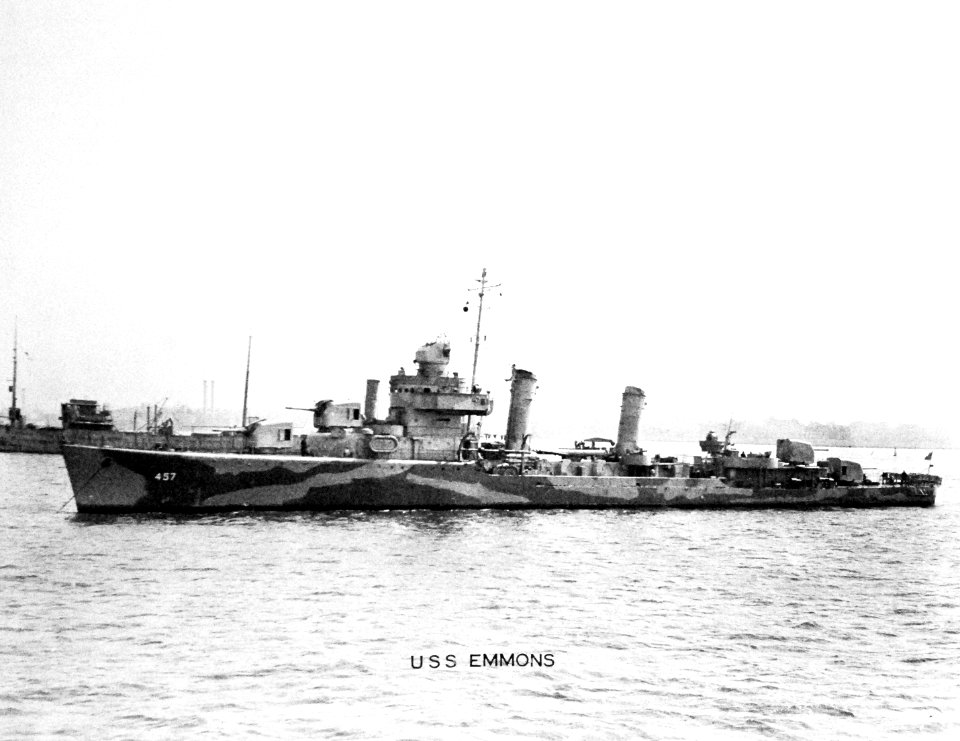 USS Emmons (DD 457), port view at anchor (26514592571)