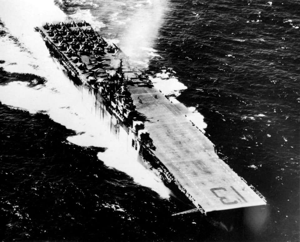 USS Franklin (CV-13) underway in 1944