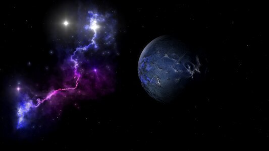 Cosmos nebula planet
