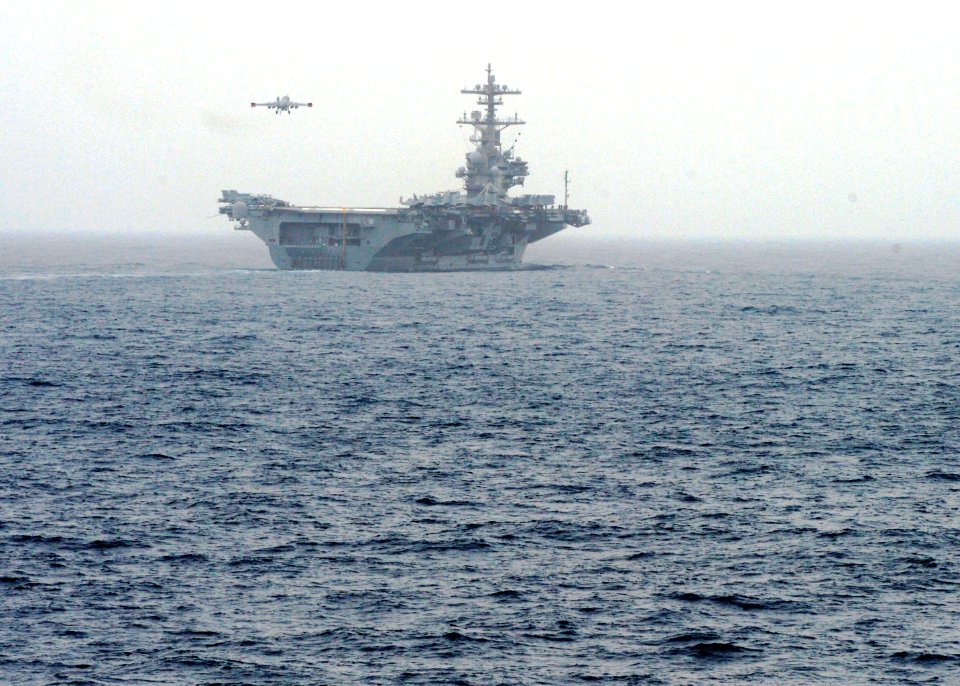 USS George H.W. Bush flight operations 140316-N-CH661-285