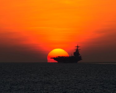 USS George H.W. Bush transits the Gulf of Aden 141023-N-PJ969-057