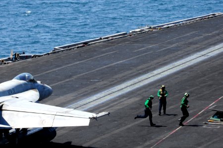 USS George H.W. Bush is supporting maritime security operations and theater security cooperation efforts in the US 5th Fleet area of responsibility 140904-N-CZ979-007