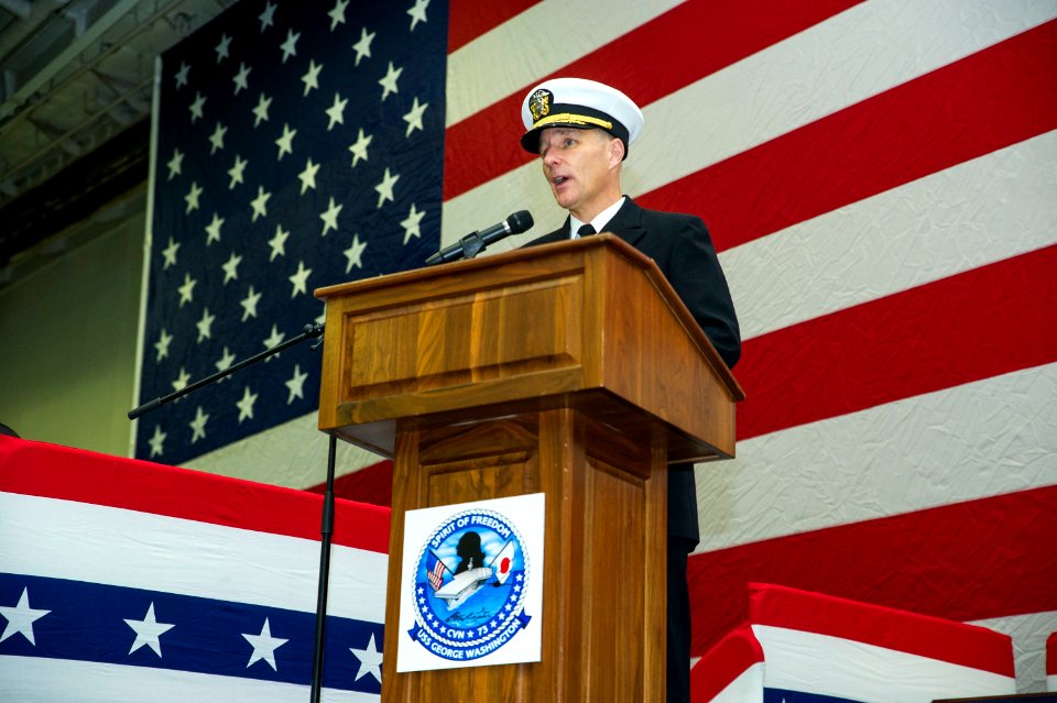 USS George Washington change of command 150130-N-IP531-082