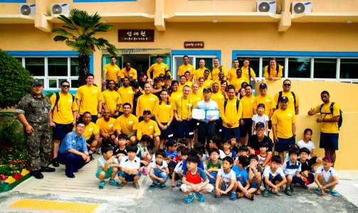 USS George Washington community relations event in Busan 140712-N-IP531-013