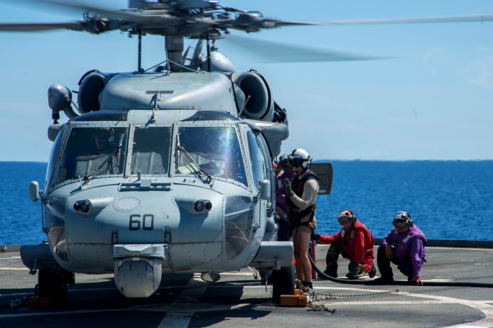 USS Germantown's flight operations 141001-N-XM324-067