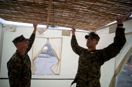 USS Germantown Sukkot celebration 141015-N-XM324-003