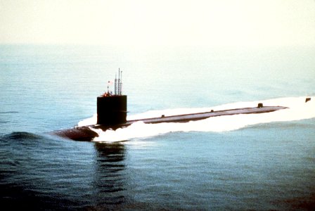 USS Glenard P. Lipscomb (SSN-685) port bow view