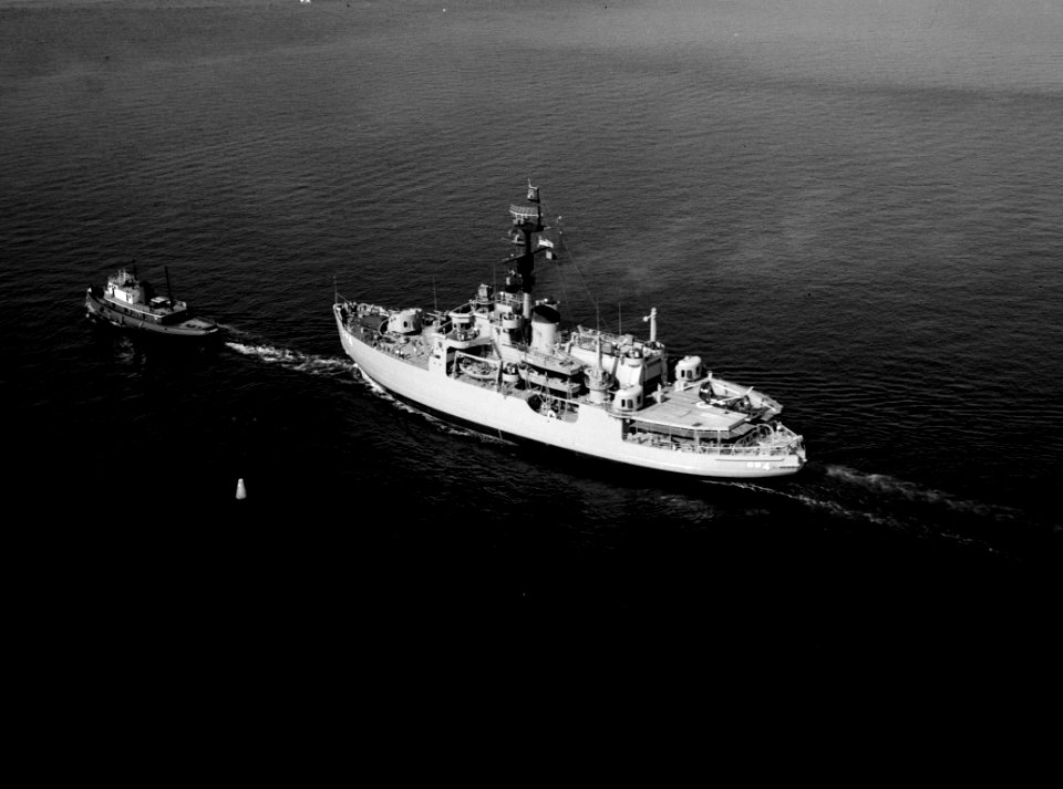 USS Glacier (AGB-4) underway in 1955