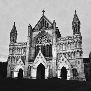 Architecture black and white cathedral