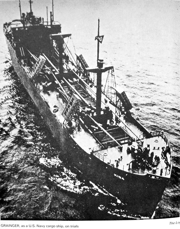 USS Grainger (AK-184) underway near her builders