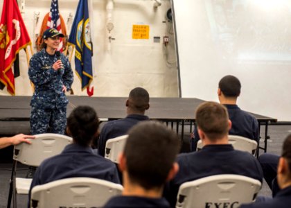 USS Green Bay African-American History Month celebration 150215-N-KE519-047