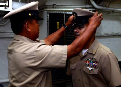 USS Green Bay Senior Chief Pinning 140606-N-BB534-030