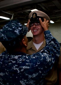 USS Green Bay Senior Chief Pinning 140606-N-BB534-020